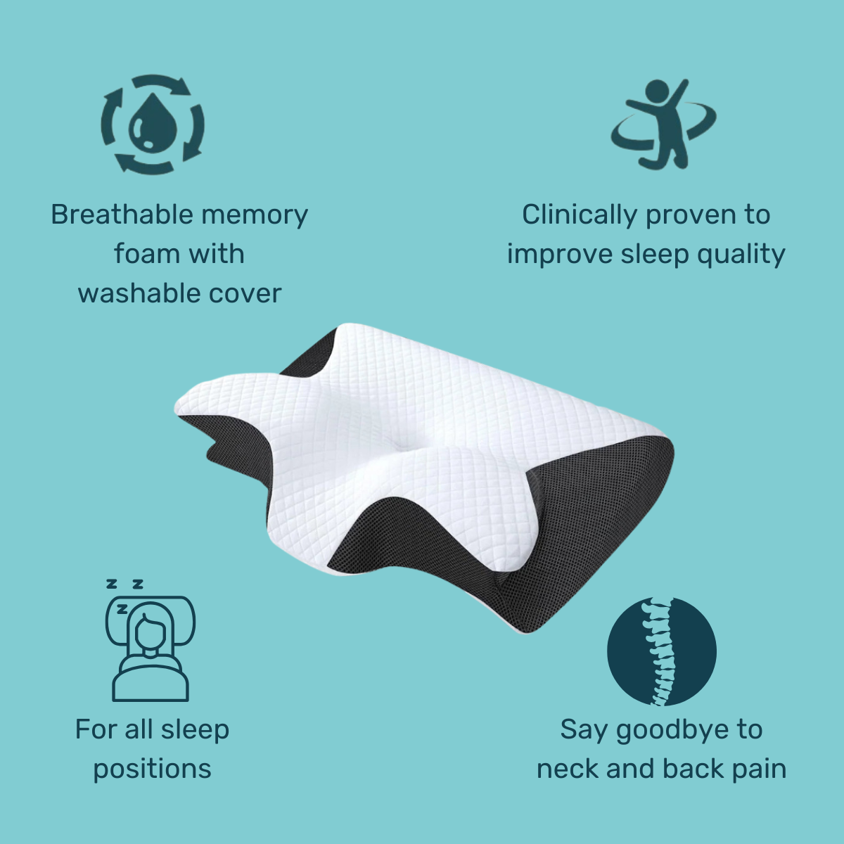 Vita Relief Orthopedic Pillow | Wake up relaxed, with better neck support!